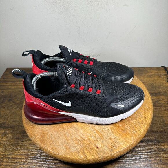Nike Air Max 270 Bred Black Red Black Men's Size 10.5 Shoes AH8050-022